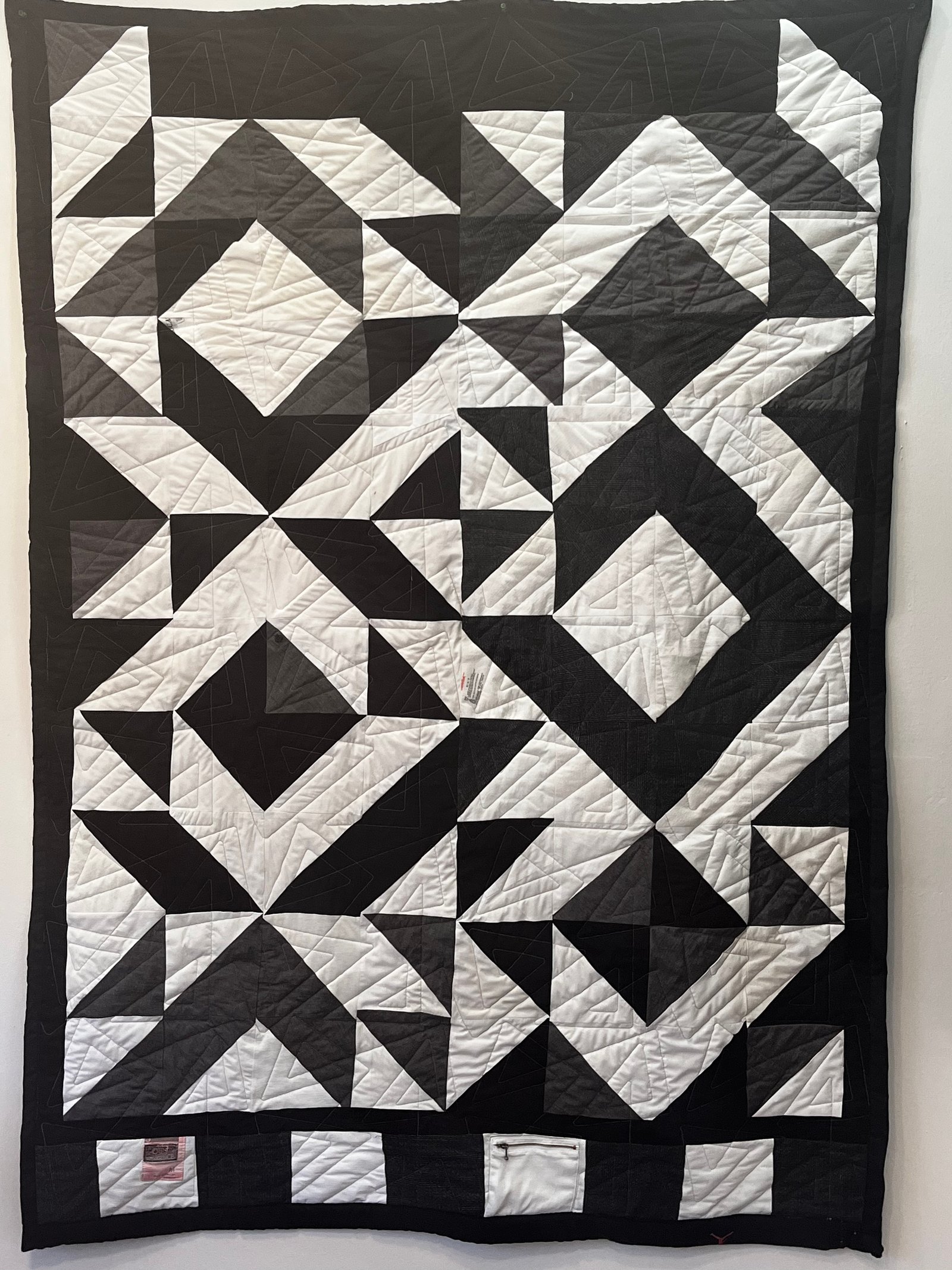 Memory quilt — finished quilt detail