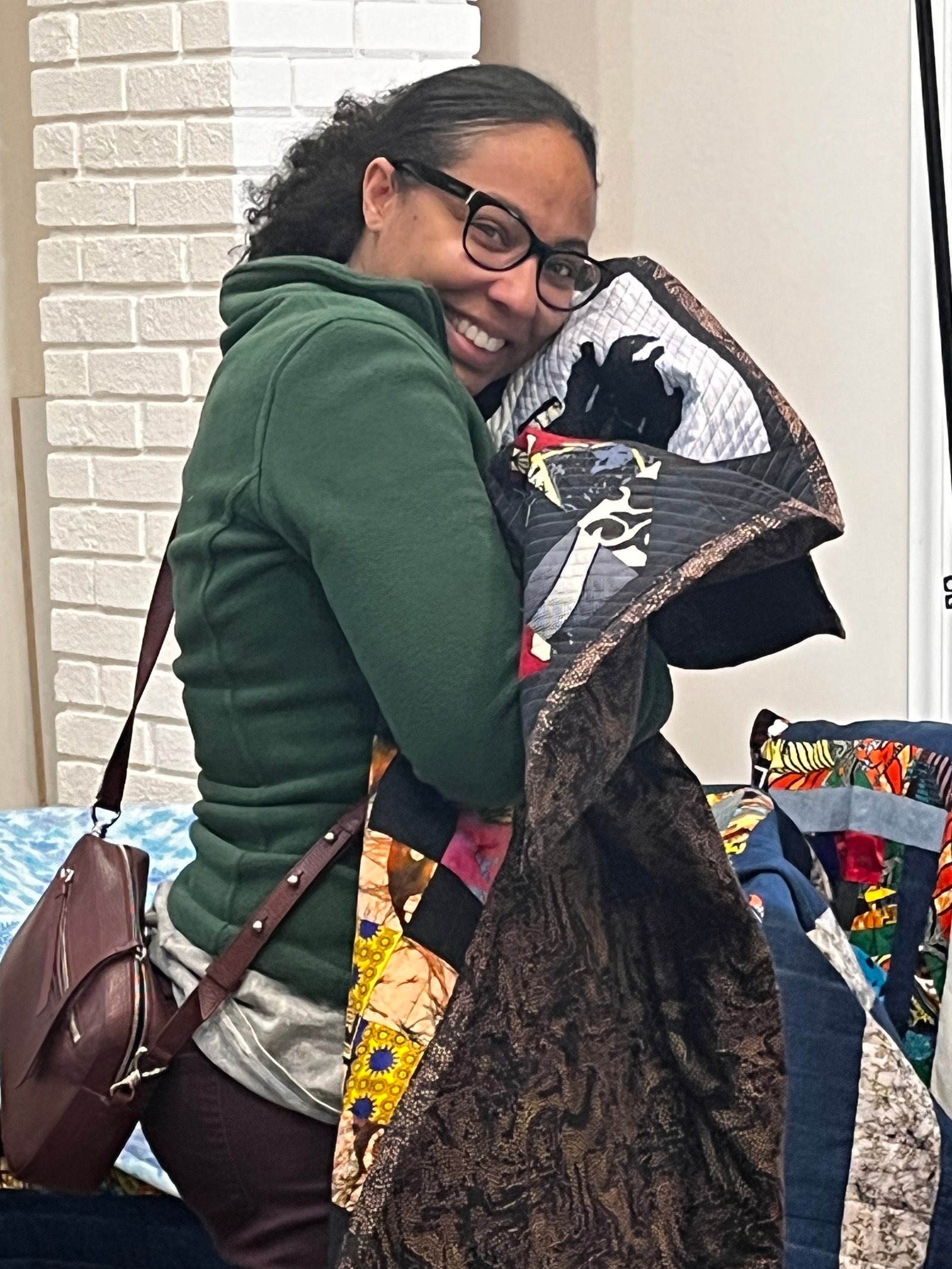 Memory quilt — finished handmade quilt with client