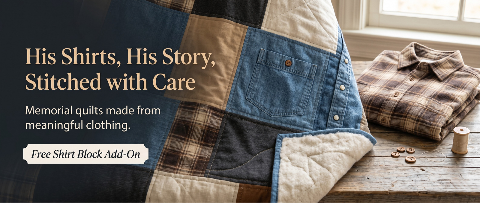 A Quilt for Dad’s Legacy — Father’s Day and memorial quilt offer, May 5 through June 16