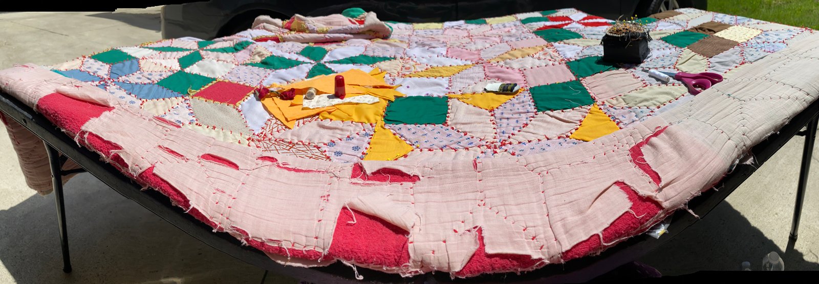 Restoration work — quilt before restoration